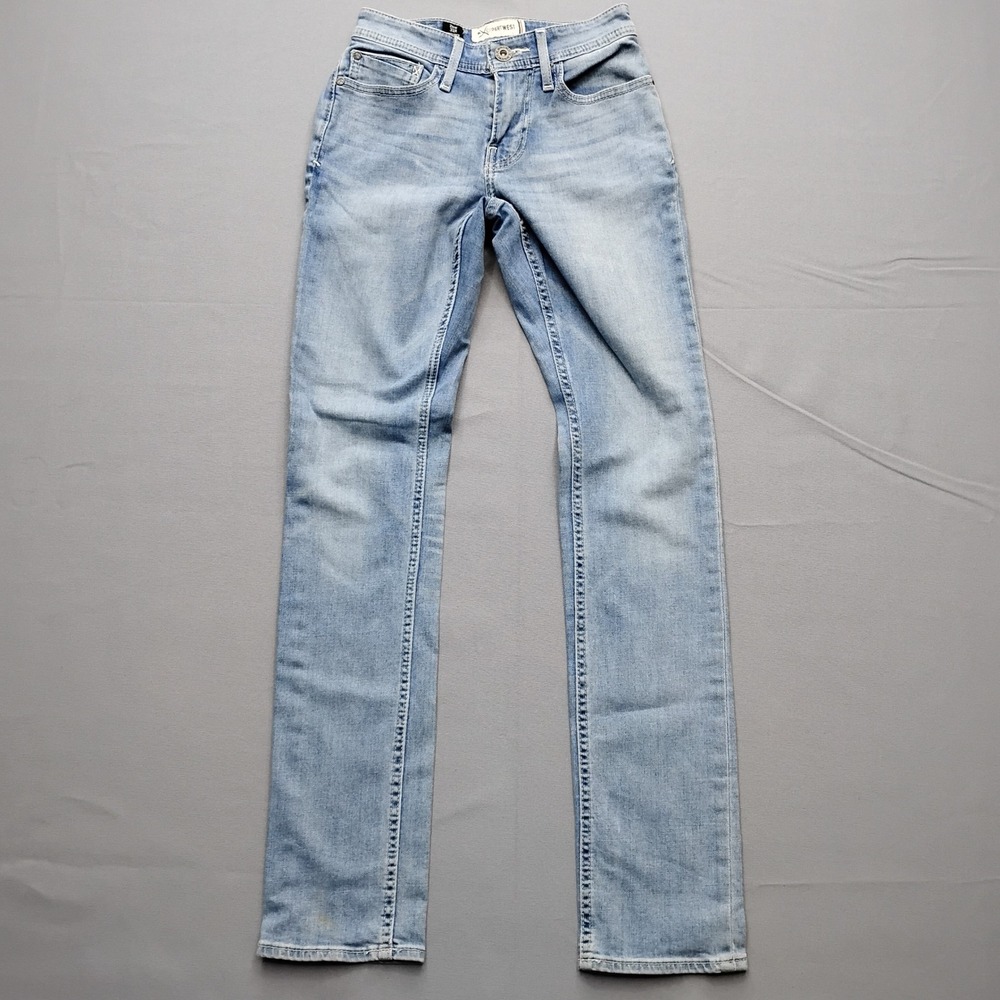 Departwest Trouper Straight Leg Jeans Mens 26W 32L Light Wash Denim Blue DWD